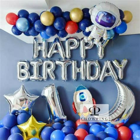 Jual Paket Dekorasi Hiasan Balon Ulang Tahun / Happy Birthday Astronot ...