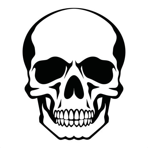 A black Silhouette skull vector. 34773467 Vector Art at Vecteezy