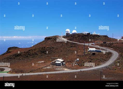 Road leading to Haleakala High Altitude Observatory, Haleakala National ...