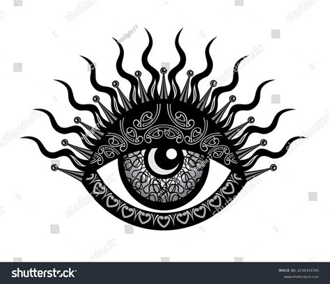 All Seeing Eye Symbol Tattoo Vision Stock Vector (Royalty Free ...