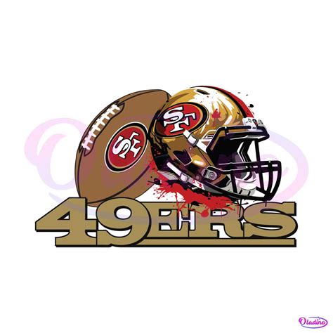 49ers Football Helmet Svg Cricut Digital Download - Oladino