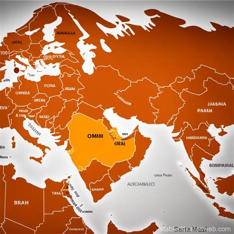 Middle East Map with Saffron Color and OM Symbol | Stable Diffusion Online