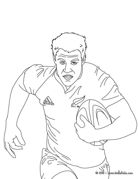 RUGBY PLAYERS coloring pages - DAN CARTER rugby player