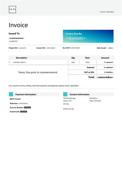 Create Invoice Template Quickbooks – PARAHYENA