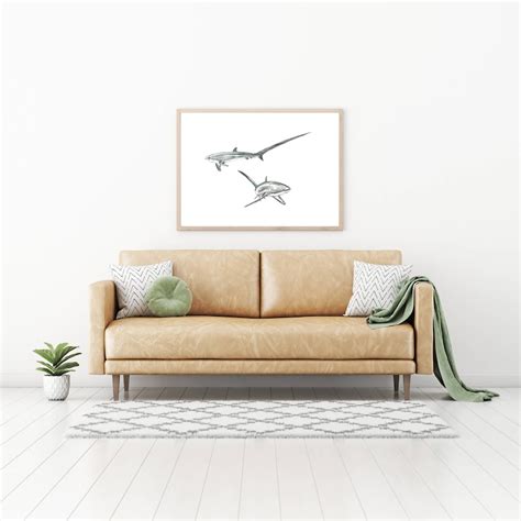 Thresher Shark Digital Print, Printable Wall Art, Watercolor Art, Digital Download - Etsy