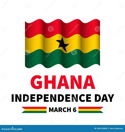 Ghana Independence Day Typography Poster. Ghanaian Holiday on March 6 ...