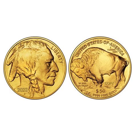 2023 24K Gold Plated $50 AMERICAN GOLD BUFFALO Indian Tribute Coin