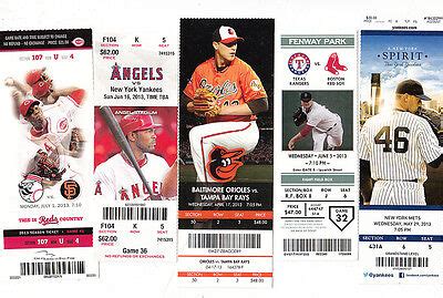 MLB BASEBALL TICKET STUB LOT OF 500 UNUSED TICKETS YANKEES ANGELS RED ...