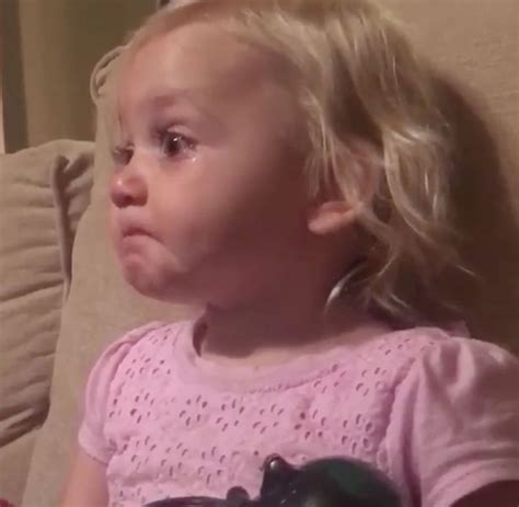 Little girl has the sweetest reaction to dinosaur cartoon movie as she ...