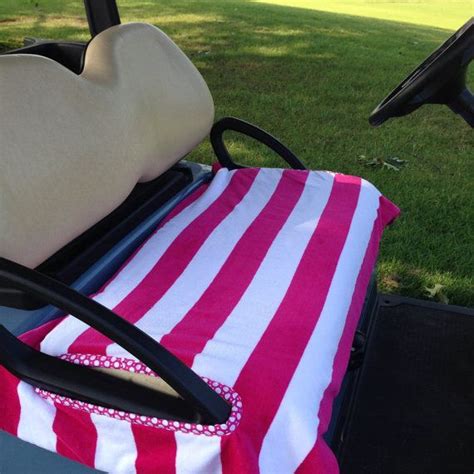 Pretty Pink Stripe Terry Cloth Golf Cart Seat Cover | Etsy | Golf cart ...