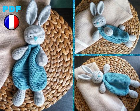 Doudou Lapin au crochet patron FRA/FR Modéle de crochet - Etsy France