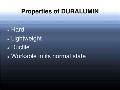 PPT - DURALUMIN PowerPoint Presentation, free download - ID:2154915