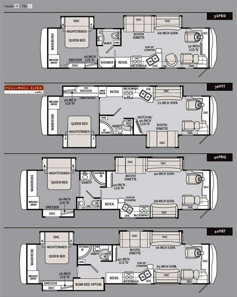 Luxury Small Motorhome Floorplans - Class A Toy Haulers | Toy Hauler RV ...