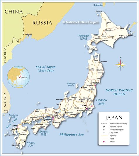 Map of japan cities - Cities of japan map (Eastern Asia - Asia)