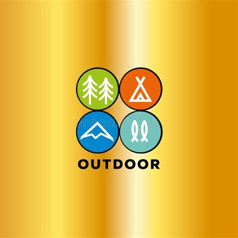 Outdoors Vector Logo Design Template Stock Vector - Illustration of exploration, banner: 97810533