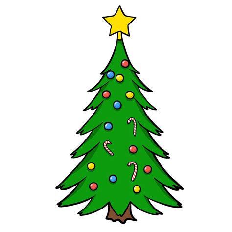 How to draw a Christmas Tree (easy) - Sketchok easy drawing guides