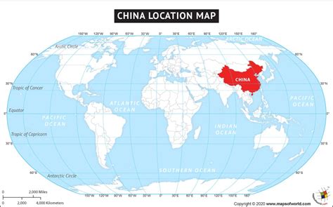 Where is China Located? Location map of China