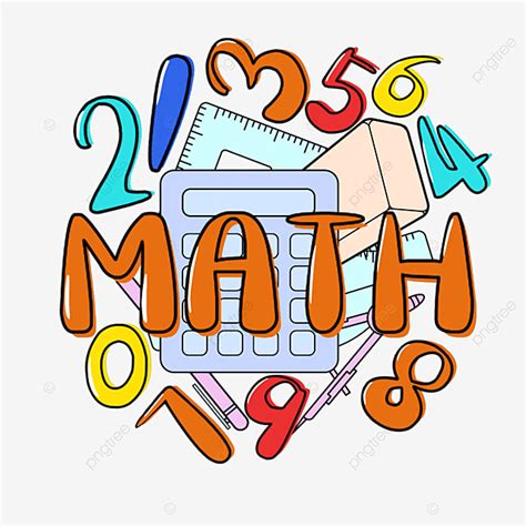 Stationery Cartoon Clipart Hd PNG, Math Clipart Cartoon Style Stationery, Mathematics, Math Clip ...