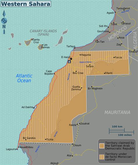 Western Sahara map. Map of Western Sahara | Vidiani.com | Maps of all countries in one place