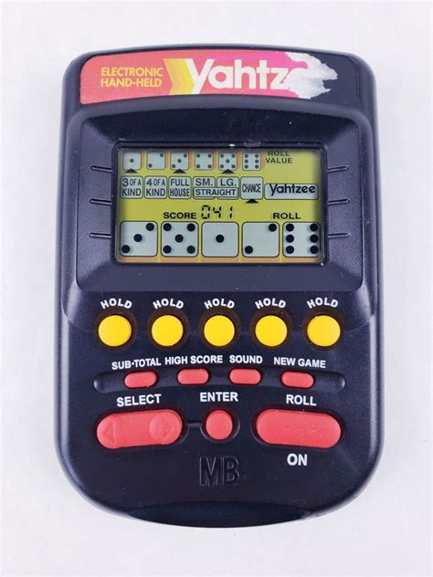 Yahtzee Electronic Handheld Game 4511 by Milton Bradley 1995 Tested and ...