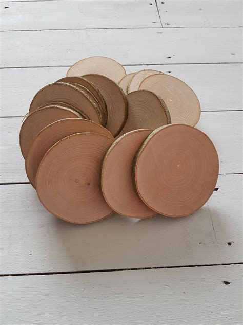 10-100pcs 9-10cm Wood Log Slices Discs Round Wedding | Etsy