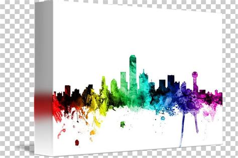 Dallas Skyline Canvas Print Graphic Design Art PNG, Clipart, Art ...