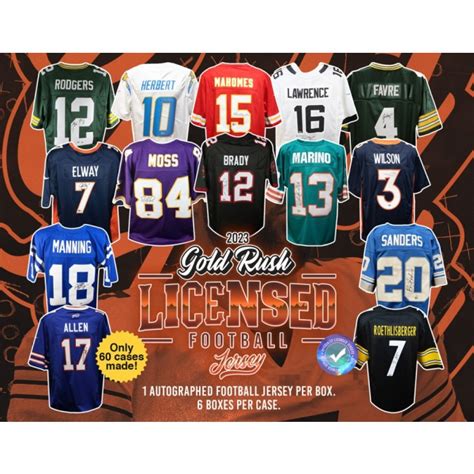 2023 Gold Rush Autographed Licensed Football Jersey Edition Box | Steel ...