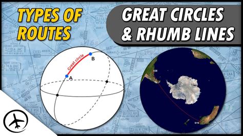 Great Circles and Rhumb Lines - Types of Routes - YouTube