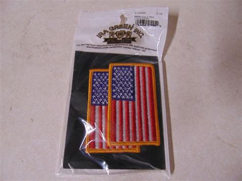 PATCH MILITARY US AMERICAN FLAG REVERSE FACING SEW ON SET OF 2 SIZE 3" BY 1 3/4" | eBay