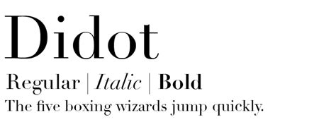 Didot Font Italic