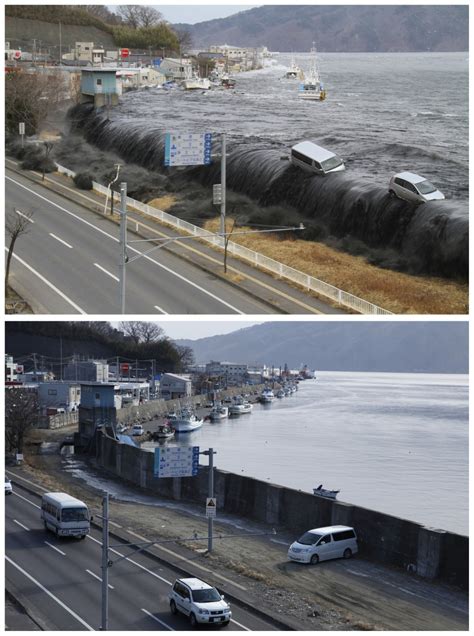 JAPAN BEFORE AND AFTER TSUNAMI - Omygad!