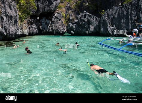 Snorkeling Bacuit Archipelago Palawan Philippines Stock Photo - Alamy