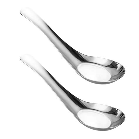 Soup Spoons, Meal Spoon, Flat Soup Spoon, Kitchen Utensils, Stainless ...