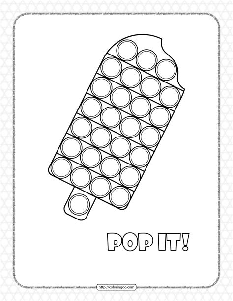 Pop It Coloring Page - ThomastuBaldwin