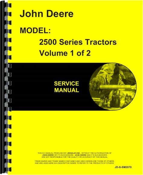 John Deere 2510 Tractor Service Manual