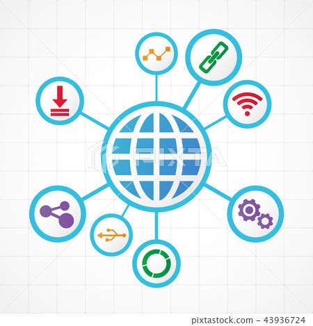 Digital technology icons , globe integrated - Stock Illustration ...