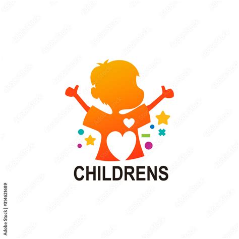 Social logos and charity for children, Education logo with love design, Donation logo Stock ...