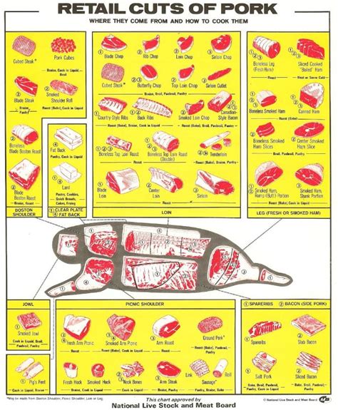 Printable Pork Cuts Chart Printable Templates | Images and Photos finder