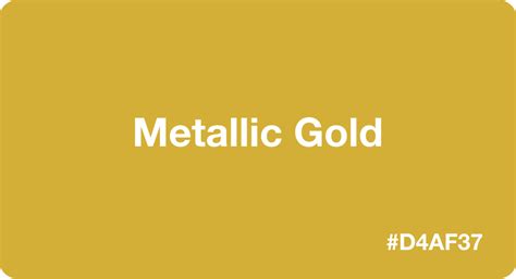 Metallic Gold HEX Code #D4AF37