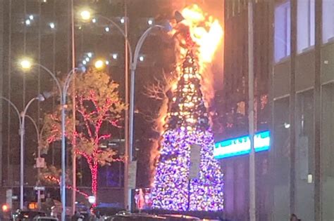 Fox News Christmas tree in New York set on fire | ABS-CBN News