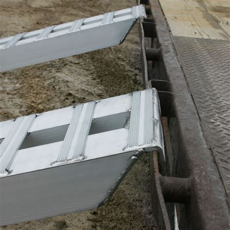 Aluminum Hook End Car Trailer Ramps - Low-Profile - 94" L x 15" W ...