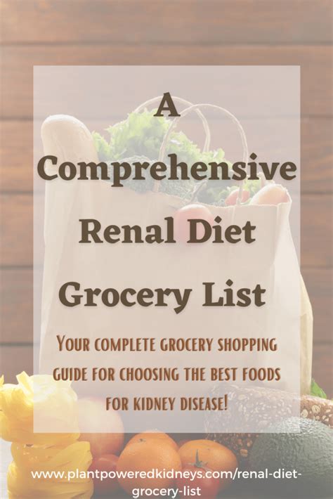 Renal Diet Grocery List: A Comprehensive Guide to Get You Started