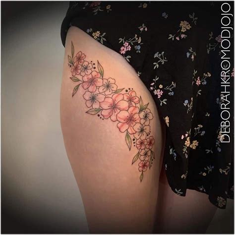 May Birth Flower Tattoos: Bellflower and Hawthorn Tattoo May Birthday ...