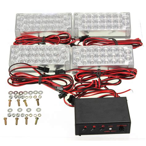 10.5v-13.5v 22 x led flash strobe car 4 bars warning emergency grill light lamp Sale - Banggood ...