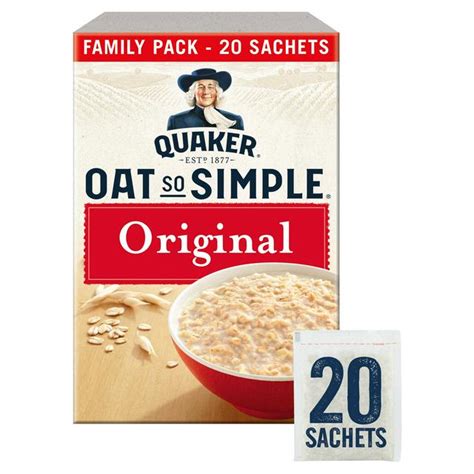 Quaker Oat So Simple Original Porridge Sachet 20X27g - Compare Prices ...