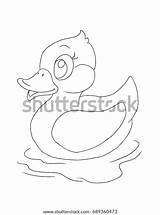 Coloring Page Rubber Duck стоковая иллюстрация 689360473  Shutterstock sketch template