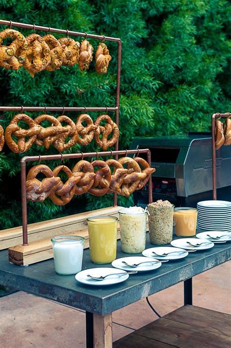 Host an Oktoberfest party complete with pretzels and beer! This set-up ...