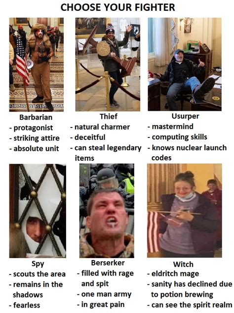 Choose Your Fighter | January 6th, 2021, Storming of the United States Capitol | Know Your Meme