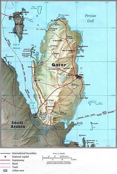 Qatar Country Map | Qatar travel, Qatar, Map