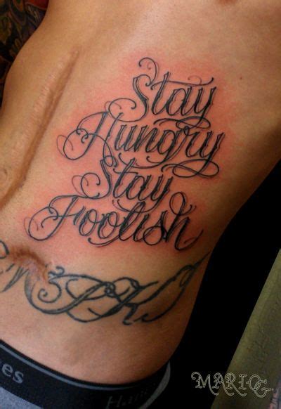 Stay Hungry, stay foolish #Tattoo #SteveJobs | Tattoo quotes, Steve jobs quotes, Tattoos